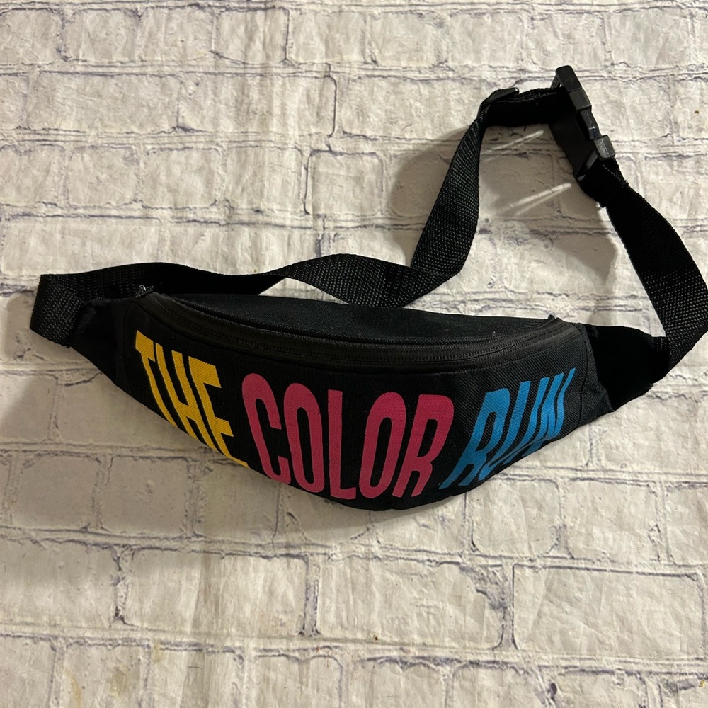 THE COLOR RUN THE HAPPIEST 5K ON THE PLANET BLACK FANNY PACK BELT BAG